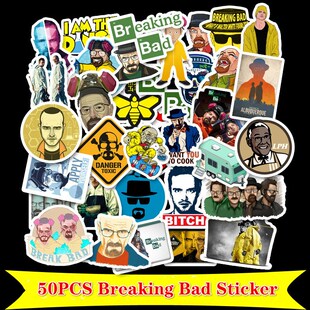 50Pcs Cool Tv Show Breaking Bad Stickers For Luggage Trolley