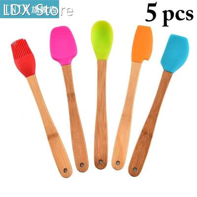 Baking Utensils Set Non-Stick 5Pcs Silicone Spatulas