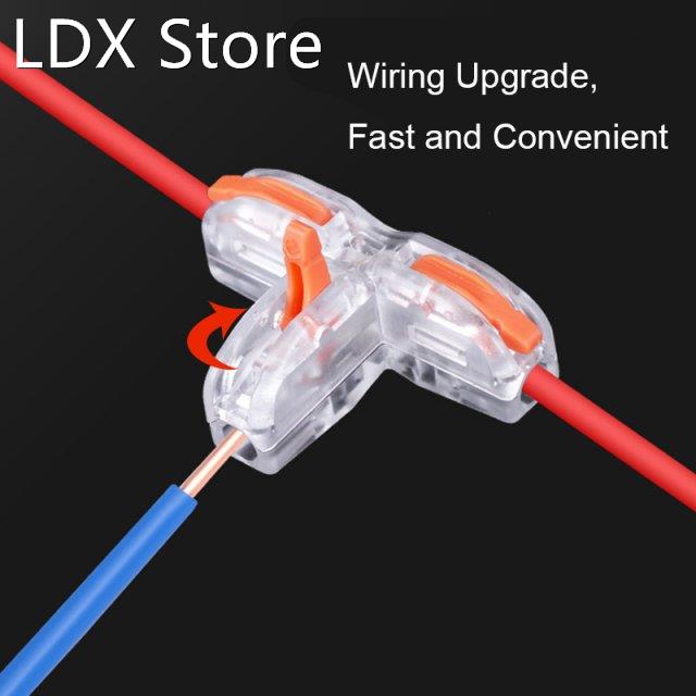 Universal T-Type Wire Connector PC Red Copper Quick Distribu