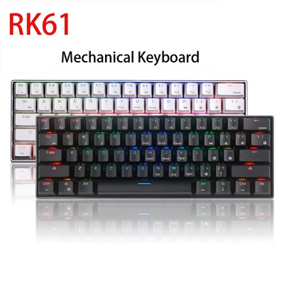 RK61 Ergonomic Design Bluetooth Keyboards 60% RGB Light Mec