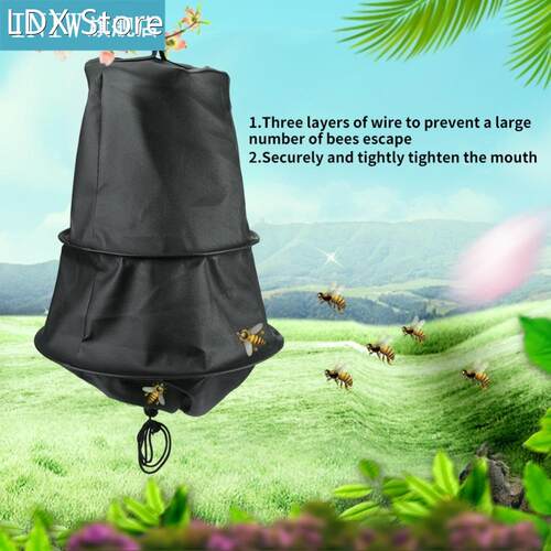 Black Beekeeper Tool Bee Cage Swarm Trap Swarming Catcher Be