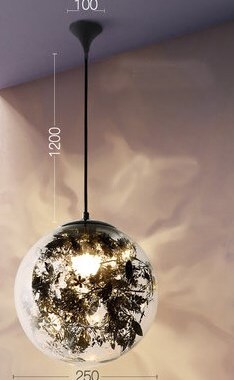 Modern Carved Glass Pendant Lights Fixtures Minimalist Bedro