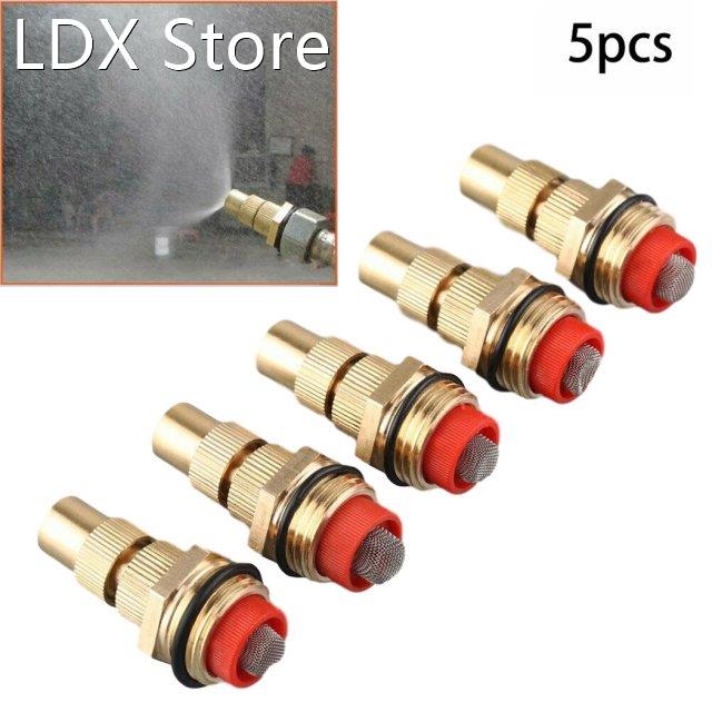 5PCS Adjustable Spray Nozzle Lawn Misting Sprinkler Garden W