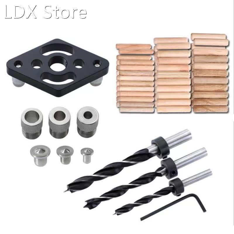 Woodworking Straight Hole Puncher Kit 6/8/10mm Drilling Loca