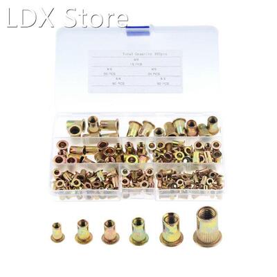 165PCS/BOX M3 M4 M5 M6 M8 Pull Rivet Nut Mixed Zinc Plated C