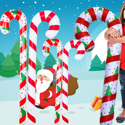 Christmas decoration inflatable santa cane PVC Lollipop