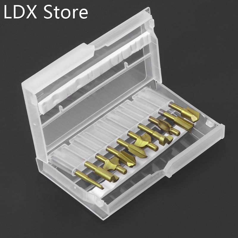 10Pcs Titanium Router Wood Milling Cutter Bits Fits Rotary T
