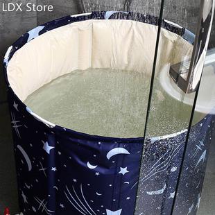 Portable Bathtub Folding Bath Bucket Thicken Shower Barrel L