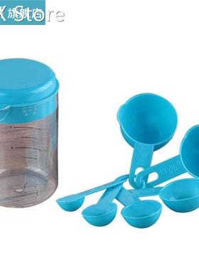 7Pcs Measuring Spoons And Cup Set Plastic Stackable