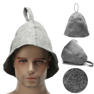 90% Wool Felt Grey Sauna Hat for Russian Banya Sauna Hut Sup