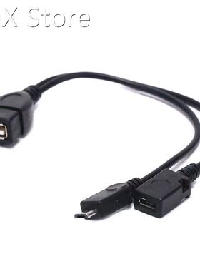 2 In 1 OTG Adapters Micro Usb Male Female To USB Female Cabl
