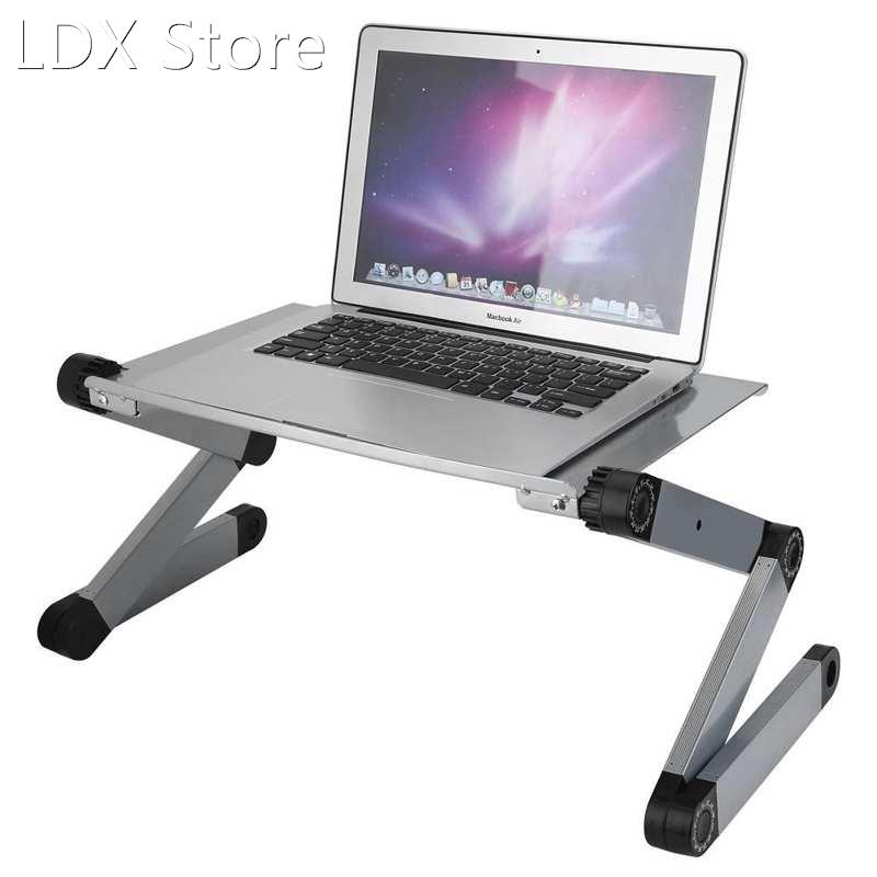 Folding Laptop Desk Adjustable Computer Table Stand Tray Bed