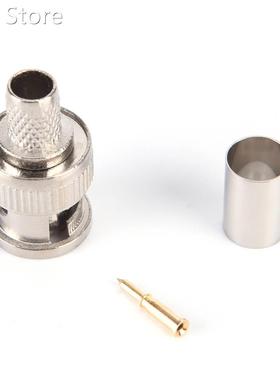 10PCS BNC Plug Crimp Connectors 适用于 RG58 RG-58 RG59 Coax