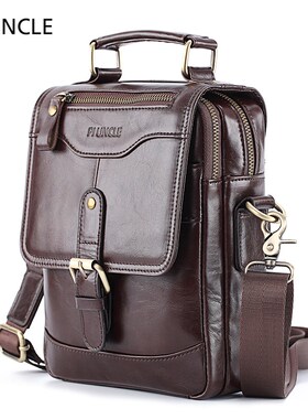 Genuine Leather Men's Shoulder Messenger Bag Original Cowhi