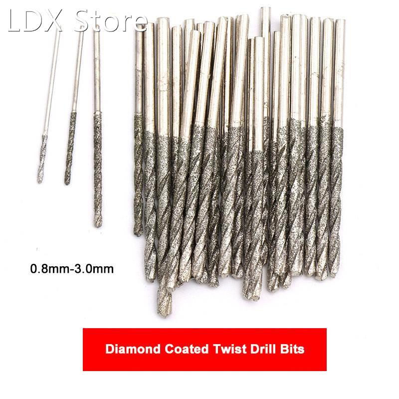 Diamond Coated Twist Drill Bits Needle High Speed Steel Poli