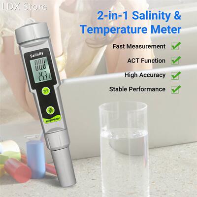 Salinometer Waterproof Salinity Test Pen 2-in-1 Salinity &am
