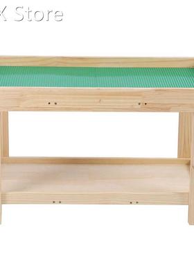 Blocks Table Child Study Desk Multifunction Children Wooden