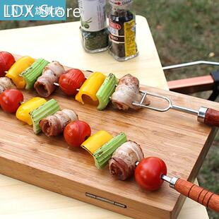 BBQ Fork Set Stainless Steel Portable Outdoor Barbecue Tool