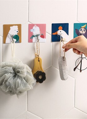 4pcs Wall Hook Suction Cup Hook Transparent Wall Hanger Wate