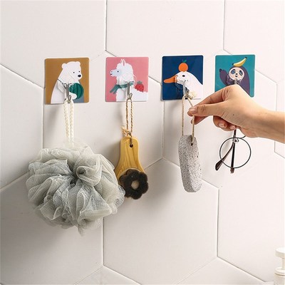 4pcs Wall Hook Suction Cup Hook Transparent Wall Hanger Wate