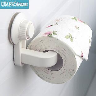 No Drilling Toilet Suction Cup Roll Paper Holder Stand Plast