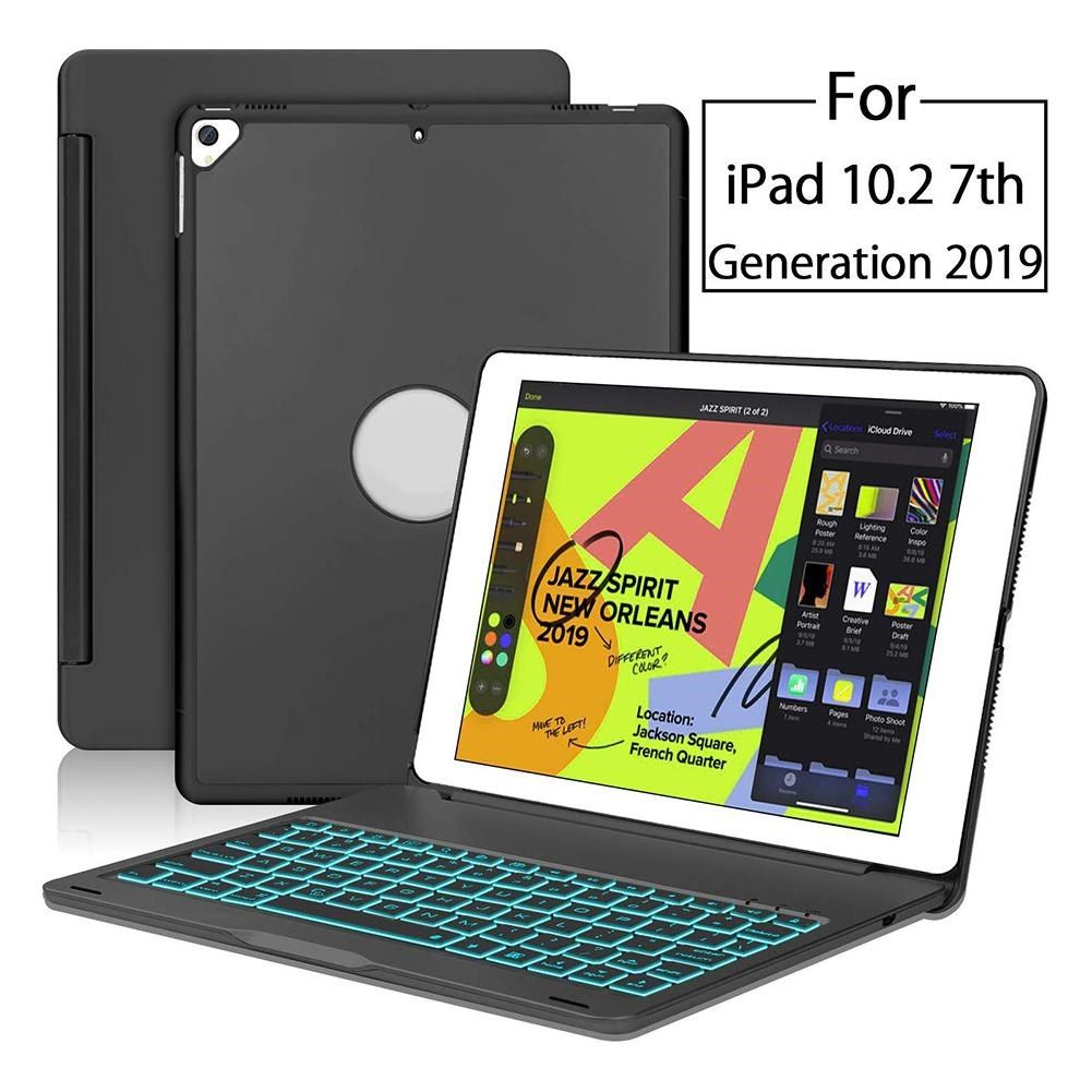 ultra thin bluetooth keyboard case backlit hard shell black