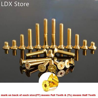 Alloy Steel Titanium Plating Gold Screw Countersunk Flat Hea