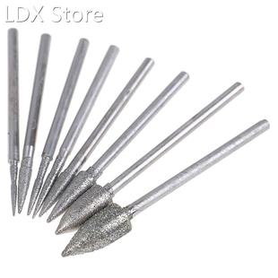 Diamond Bits Polishing Needle Head Burrs 8Pcs Metal Grinding