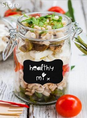 48Pcs Well Made Blackboard Sticker Craft Kitchen Candy Jar O