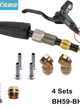 4 Sets Oil Needle/Pressing Ring Hydraulic Brake Hose Connect