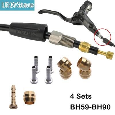 4 Sets Oil Needle/Pressing Ring Hydraulic Brake Hose Connect