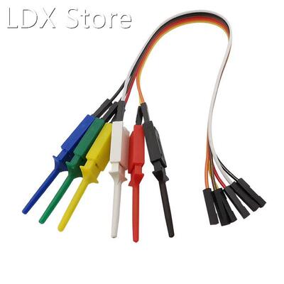6Pcs/lot 6 Colors Test Hooks Clip Logic Analyzer Cable Jumpe