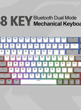 68 Keys Hot Swap Socket Gaming Mechanical Keyboard Wireless