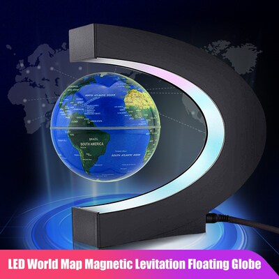 LED Magnetic Levitation Rotating Globe Night Light Floating