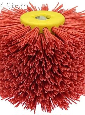 Red Abrasive Wire Drum Brushes Deburring Polishing Buffing W