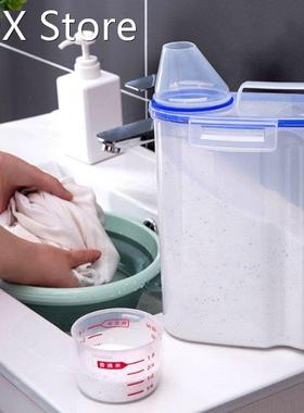 Washing Powder Storage Box Plastic Household Portable With L