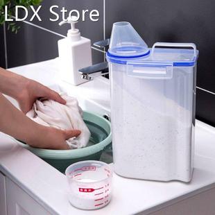 Washing Powder Storage Box Plastic Household Portable With L