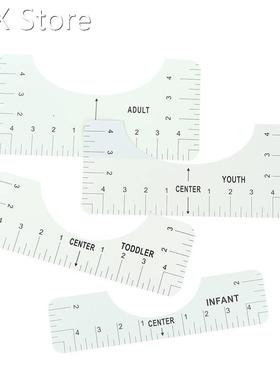 4Pcs/Set T-Shirt Alignment Ruler 适用于 Guiding T-Shirt Desi