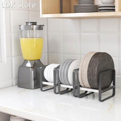 Kitchen Dishes Storage Rack Steel Plate Plate Drying Holder