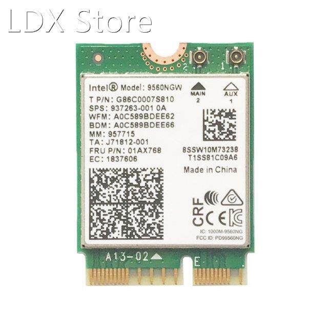 Dual Band 2.4G/5Ghz Wireless Card Intel 9560 AC 9560NGW 1.73