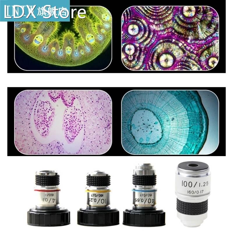 4X 10X 40X 100X High Quality Microscope Objective Lens Achro