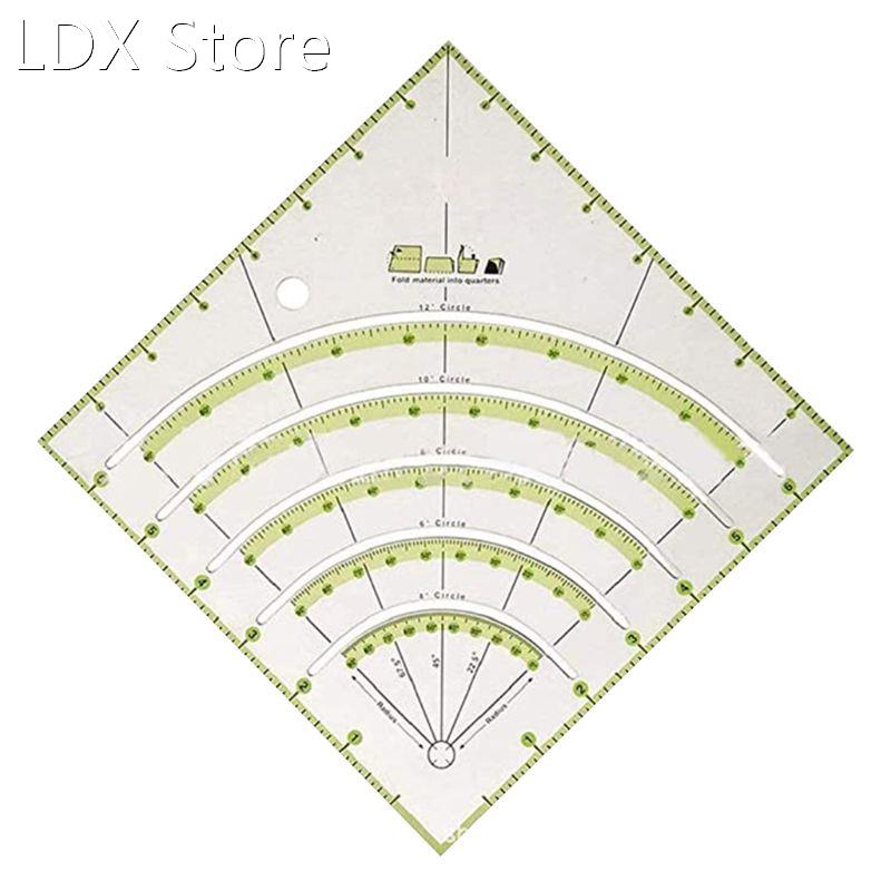 Arcs & Fans Quilt Circle Cutter Ruler,Multifunctional Ar