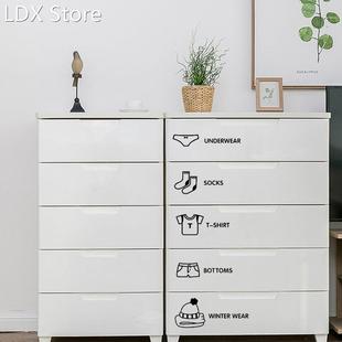7PCS Movable Home Decor Wardrobe Logo Sticker Decal Bedroom