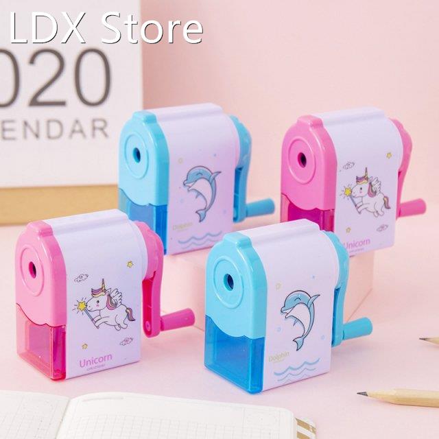 1pcs Cute Unicorn Dolphin Mechanical Sharpener For Pencil Sc