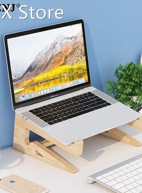 1pc Wood Laptop Stand Holder Increased Height Storage Stand