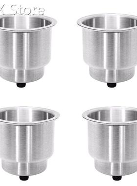 4PCS Recessed Stainless Steel Cup Drink Bottle Holder with D