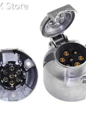 7 Pin Trailer Plug 12V Rv Sockets Towbar Towing 7Pin Metal T
