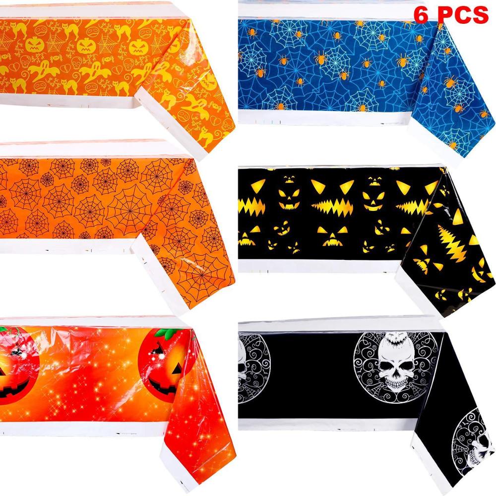 Disposable Tablecloth Pumpkin Skull Halloween Festive