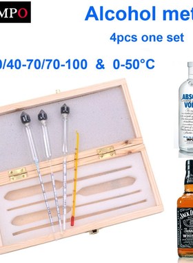 3pcs/set Alcoholometer Alcohol Meter hydrometer for alcohol