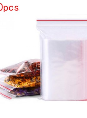 100Pcs Plastic Ziplock Bags Jewelry Ziplock Bag Food Packag